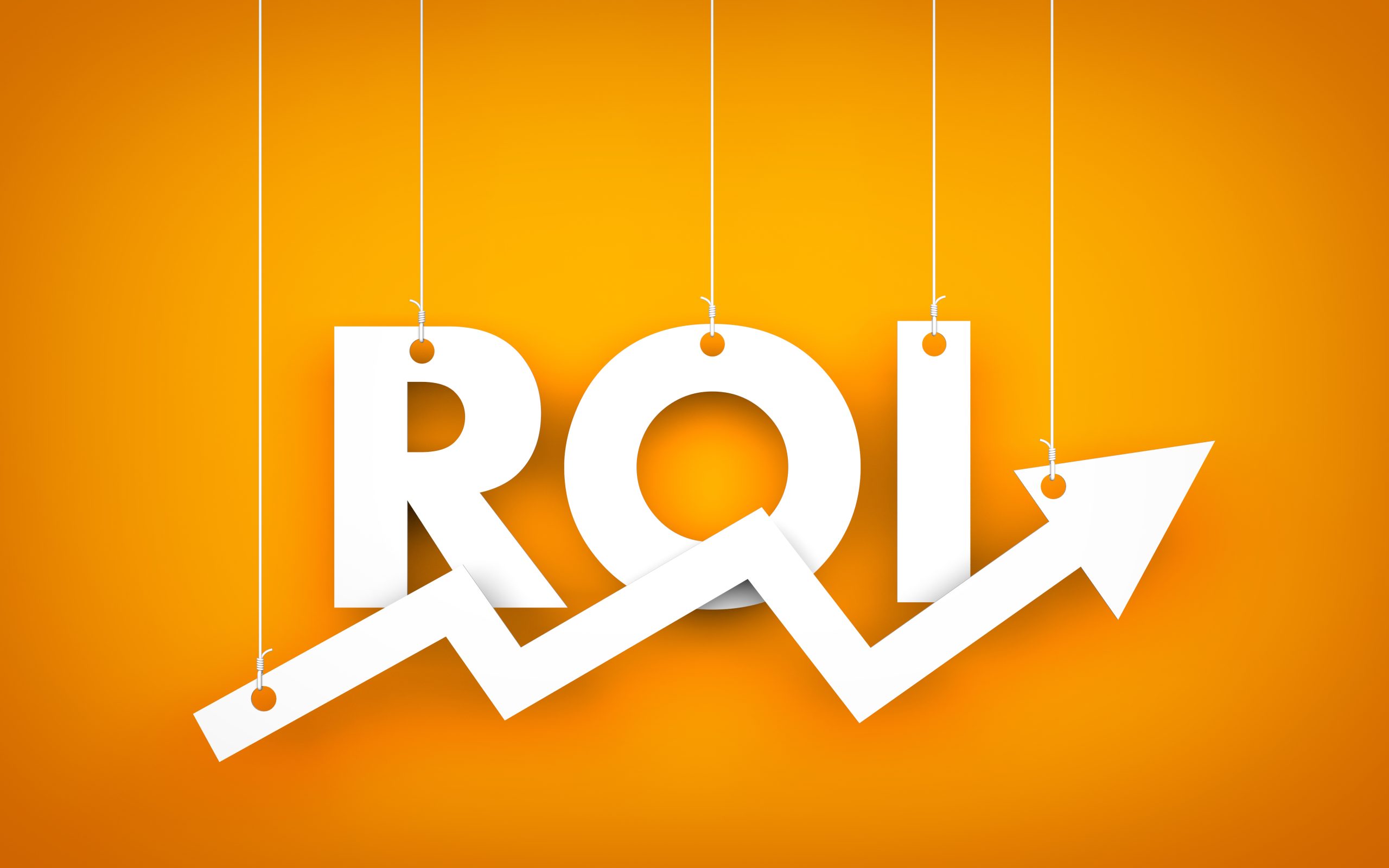 ROI increase graphic linked to sales conversion rate