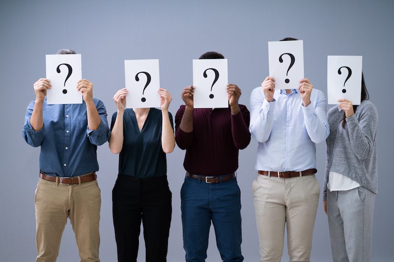 people with lots of questions