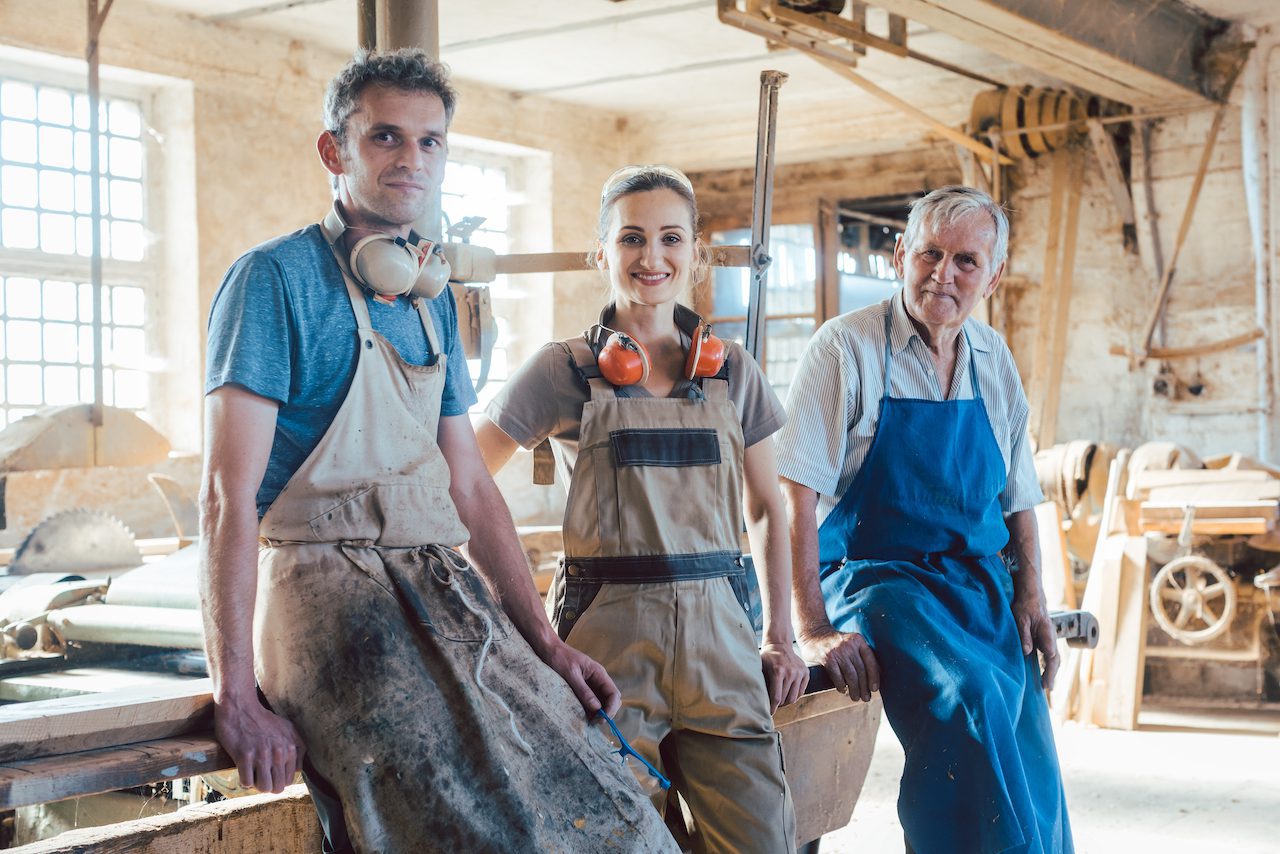 happy family business team