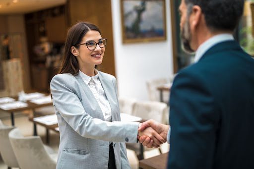 best business networking events in Sussex - shaking hands