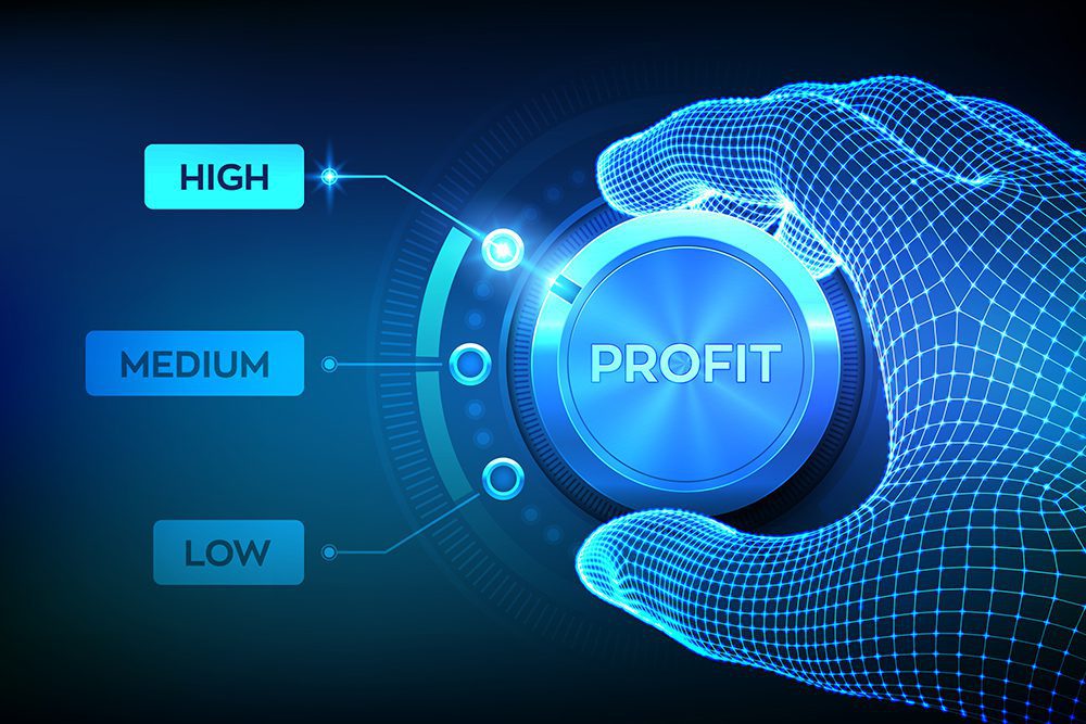 Profit level dial turned to high