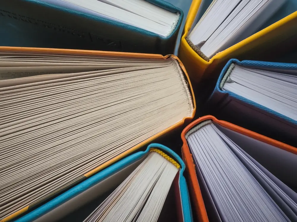 business development books spines hardback