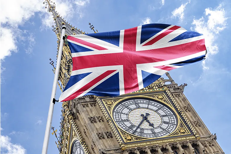 Labour and small businesses - Houses of Parliament with Union Jack flag